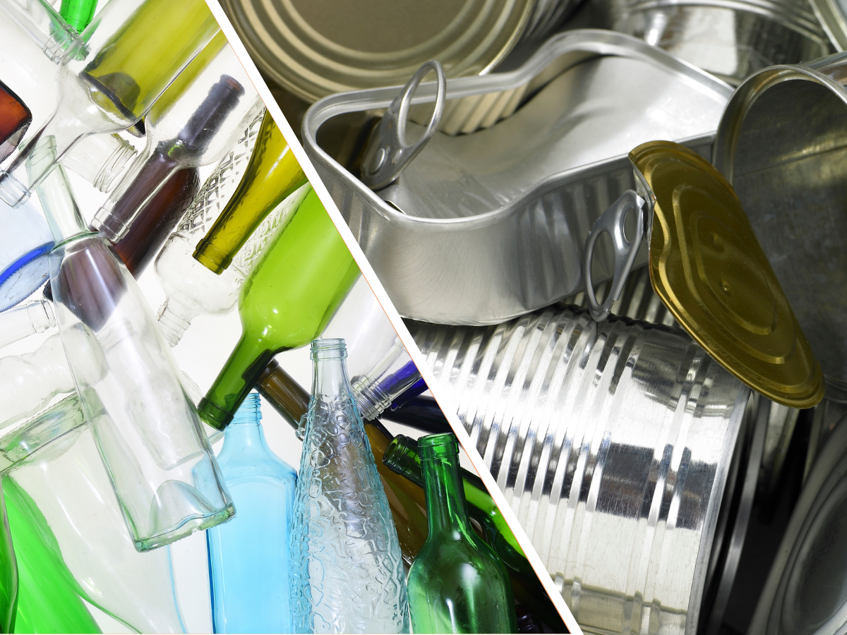 Keli patarimai dėl stiklo ir metalo pakuočių atliekų rūšiavimo